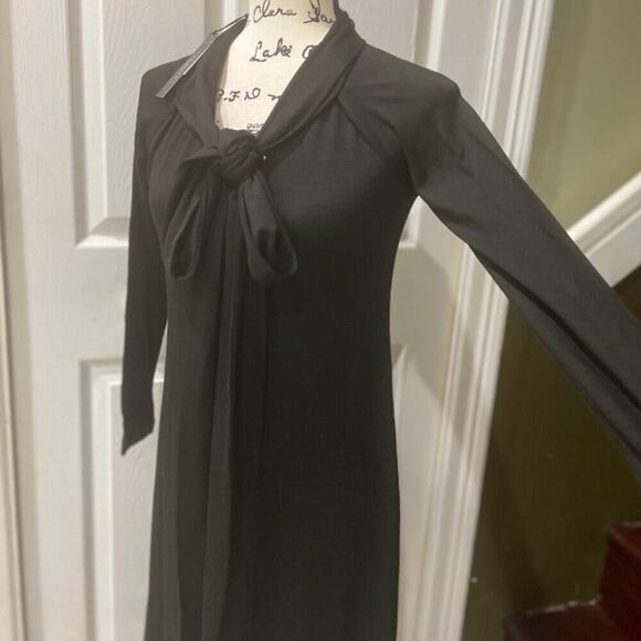 TALBOTS MAXI DRESS  FIT AND FLARE SIZE XS WOOL BLEND BLACK SOPHISTICATED CHIC - Picture 11 of 16